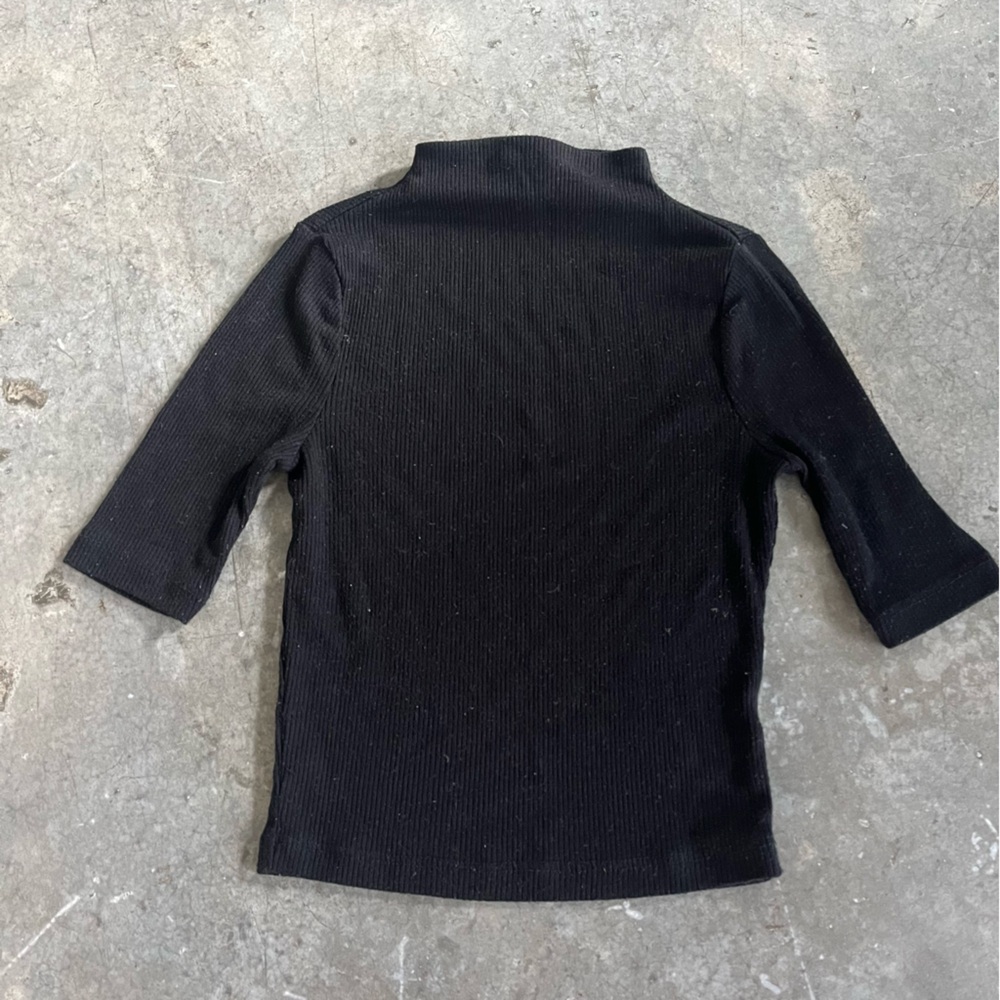 FREE Forever 21 ribbed mock neck shirt short sleeve black xS